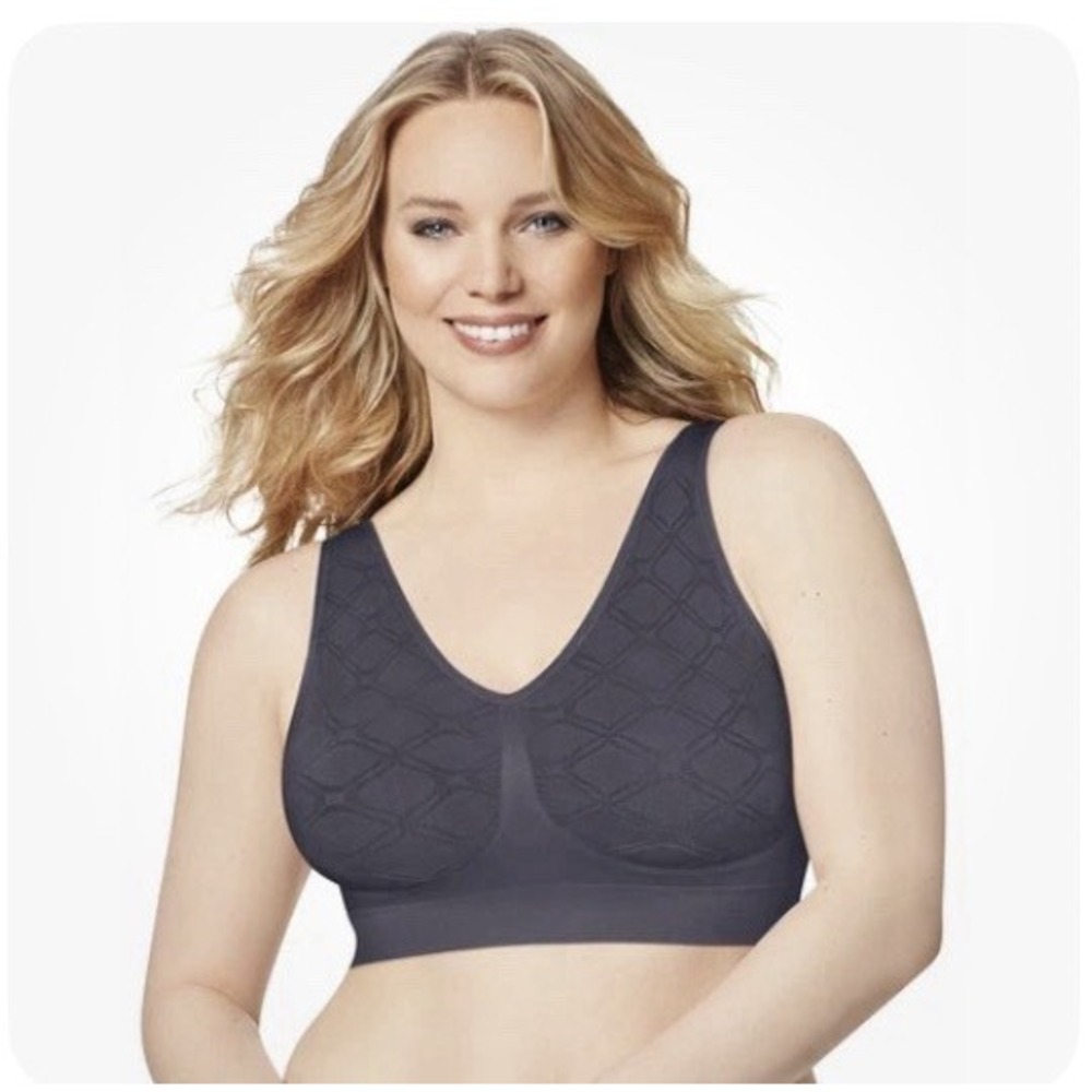 Just My Size Plus 5X Wirefree Bra 2-pack Moisture Control Pure Comfort Seamless